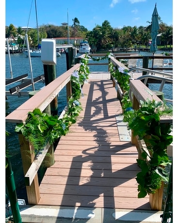 Wedding on the Dock Wedding Arrangement
