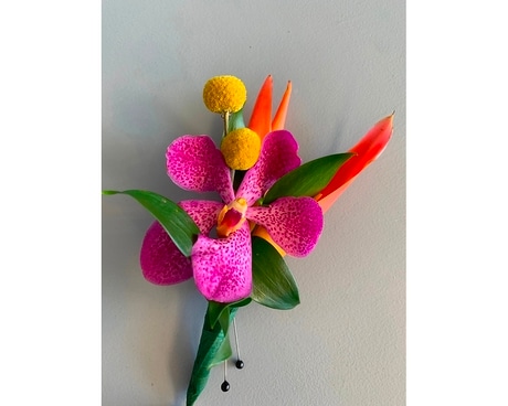 Tropics Boutonniere Wedding Arrangement