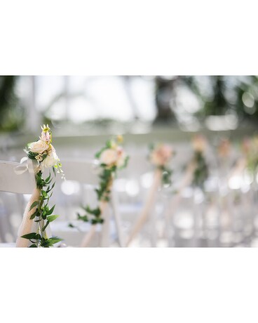 White chairs Wedding Arrangement
