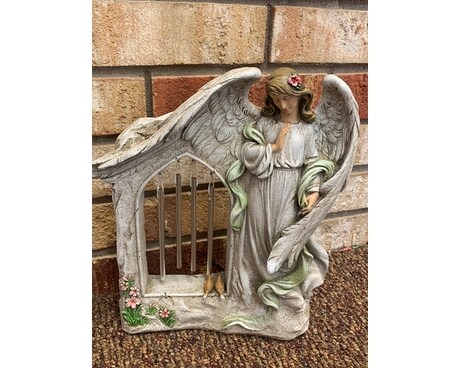 Angel chime shelf sitter Sympathy Arrangement