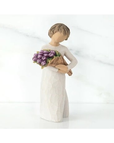 Figurine size,  inches height and  inches wide.