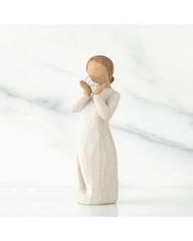 Figurine size,  inches height and  inches wide.
