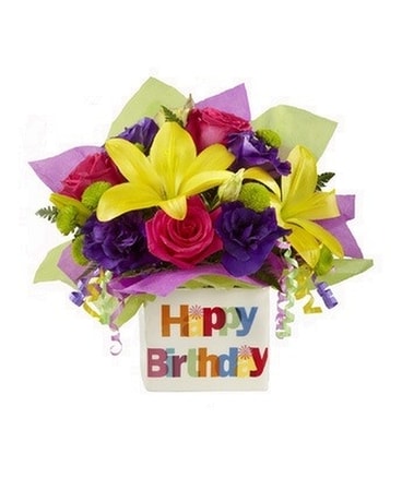 Happy Birthday Flower Arrangement