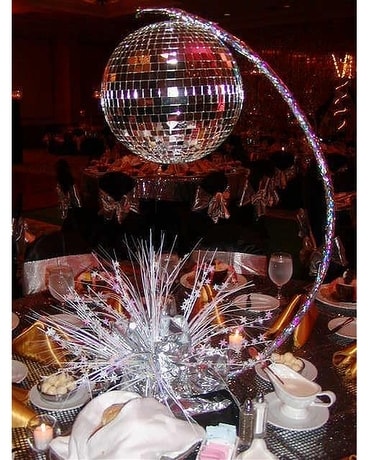 Discoball Centerpiece Flower Arrangement