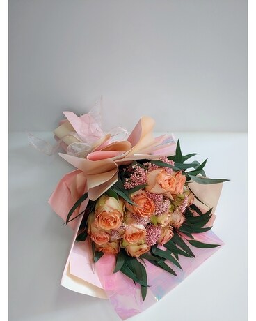 Korean Wrapped Bouquet- Country Home Rose Bouquet