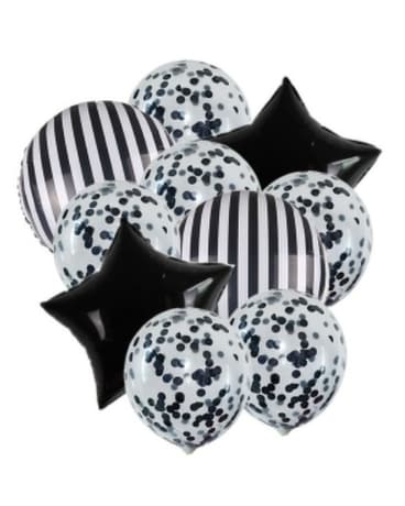 Black and White Balloon Bouquet Balloon Bouquet