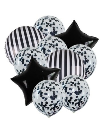 Black and White Balloon Bouquet Balloon Bouquet