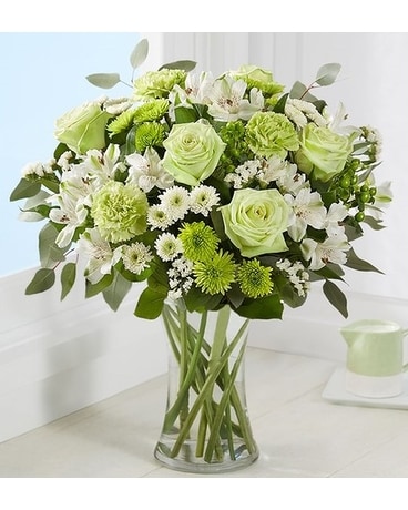 Serene Green Bouquet Flower Arrangement