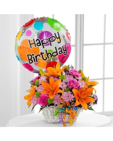Beneva Happy Blooms Basket Flower Arrangement