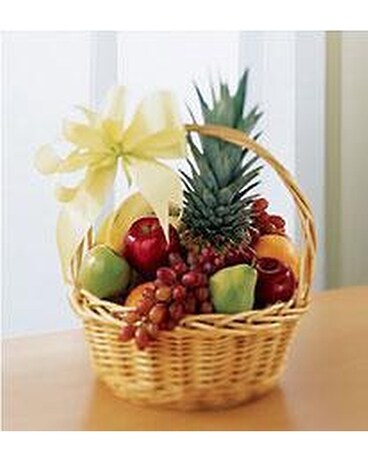 Tasteful Choice Deluxe Fruit Basket Flower Arrangement