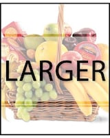 Larger size,  inches height and  inches wide.