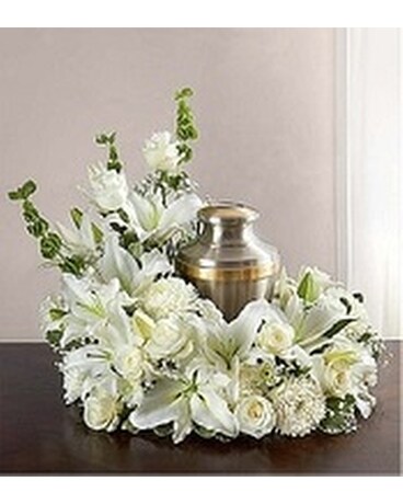 Cremation Wreath - All White