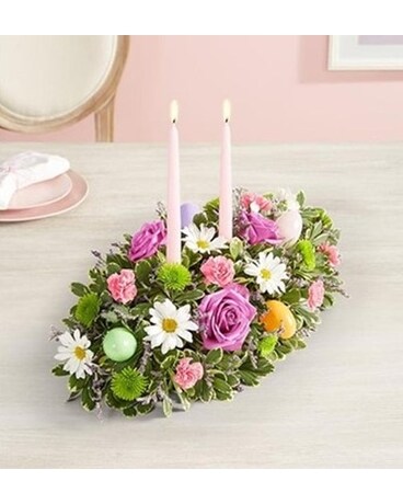 Easter Centerpiece by Agnew Florist Flower Arrangement