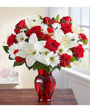 Red & White Delight Flower Arrangement