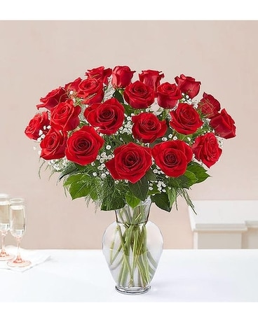 Ultimate Elegance Long Stem Red Roses Flower Arrangement