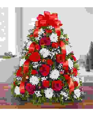 Holiday Flower Tree by Agnew Florist Flower Arrangement