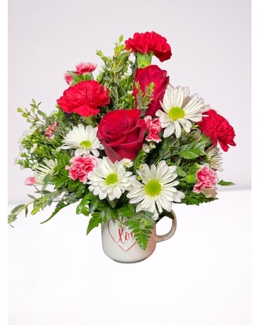 The Love Mug Flower Arrangement