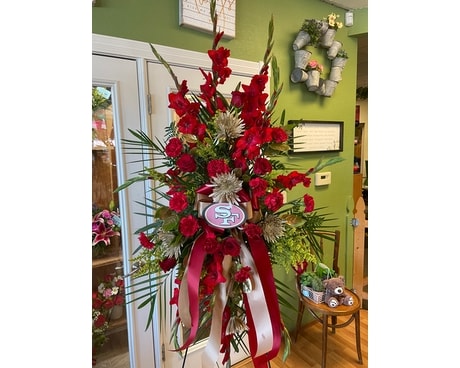 Forty Niner Spray Funeral Casket Spray Flowers