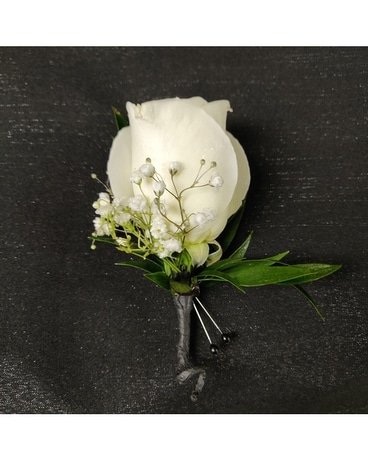 Rose Boutonniere and Baby's Breath Boutonniere