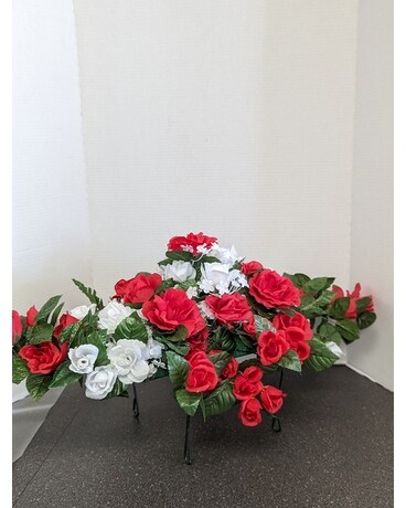 Headstone Saddles Specialty Arrangement