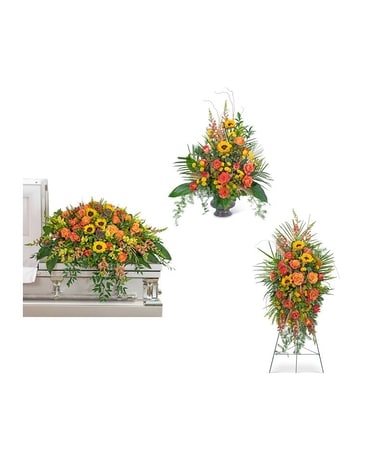Sunset Reflections Trio Funeral Arrangement