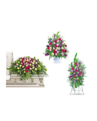 Always Remembered Trio Funeral Arrangement