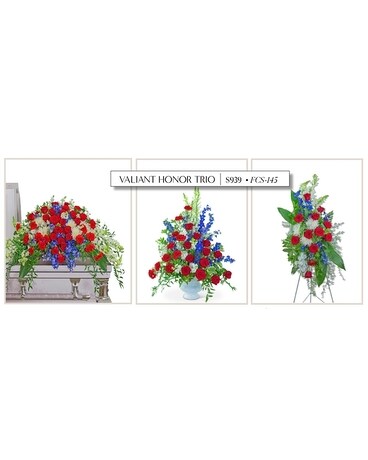 Valiant Honor Trio Funeral Arrangement