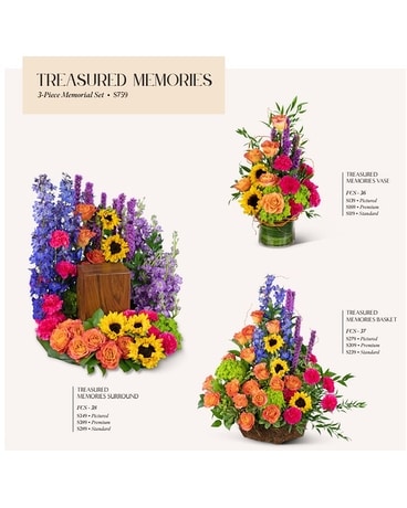 Treasured Memories Memorial Set Funeral Arrangement