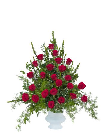 Royal Rose Urn Funeral Arrangement