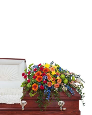 Treasured Celebration Casket Spray Funeral Casket Spray Flowers
