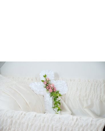 Cross Pillow Funeral Arrangement