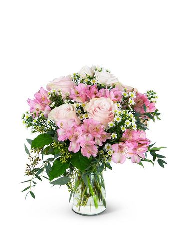 Soft Pink Meadow Flower Arrangement