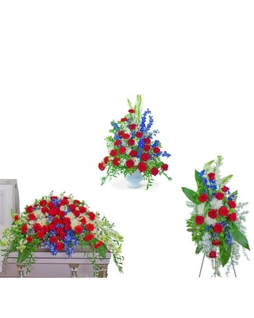 Valiant Honor Trio Funeral Arrangement
