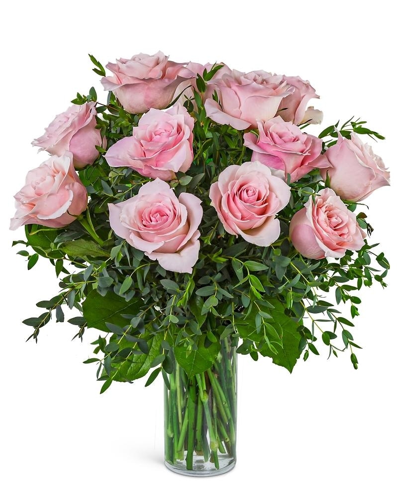 21 Pink Roses One Dozen Perfectly Pink Roses in Abington MA - Hutcheon's Florist ...