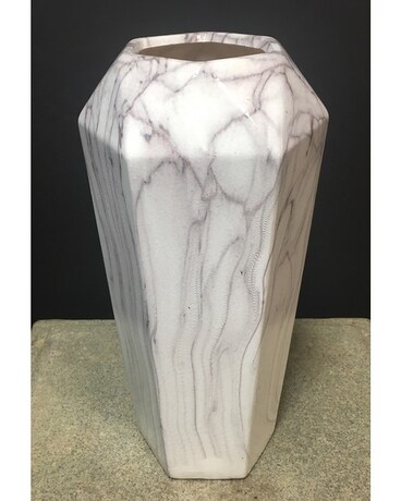 Tall Marble Vase White/Black Custom product
