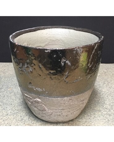 Gold Rimmed Ceramic Planter Custom product