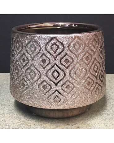 Copper Planter Flower Arrangement