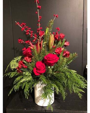 Holiday Red Flower Arrangement