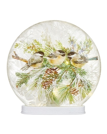 Winter Chickadee Lighted Disk Gifts