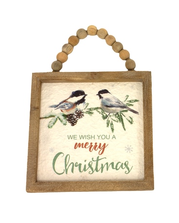 We Wish You a Merry Christmas Bead Hanger Sign Gifts