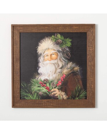 Wooden Santa Wall Art Gifts