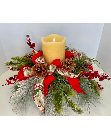 Christmas Centerpiece Flower Arrangement