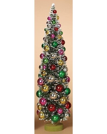 Bottle Brush Tree with Multi-Colored Balls Gifts