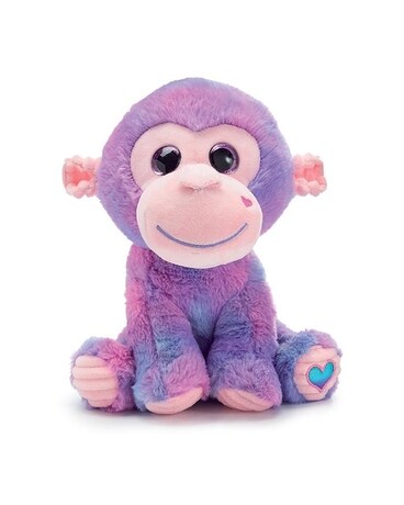 PINK AND LAVENDER FUR MONKEY LARGE EYES Gifts