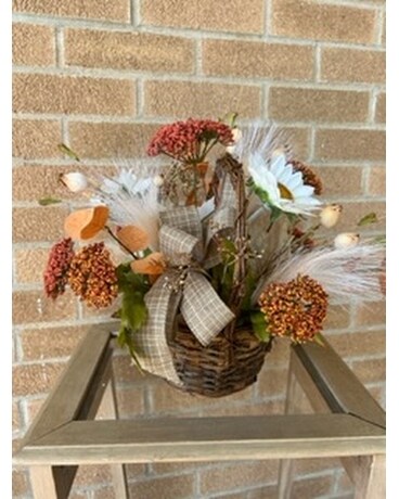 Fall Basket Dried Flowers
