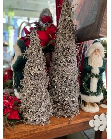 Silver Iced Cone Tree Gifts