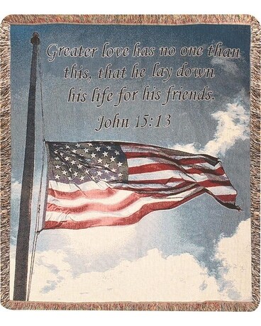 A Salute to our Soldiers Tapestry Blanket Throw Gifts