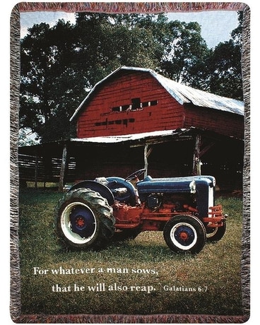 Mill Spring Farm Tapestry Blanket Throw Gifts