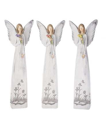 Angel Figurine with Flowers Gifts