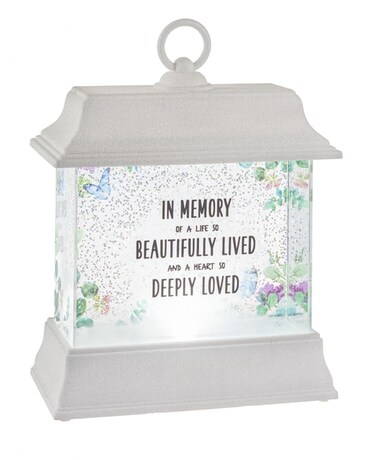 LED Light Up Bereavement Shimmer Lantern - In Memo Gifts